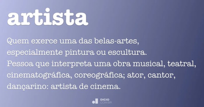 O que é artista