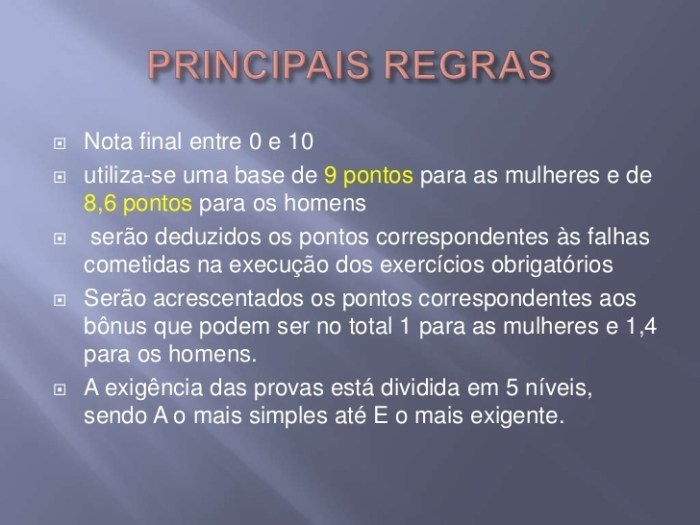 Regras da ginastica artistica